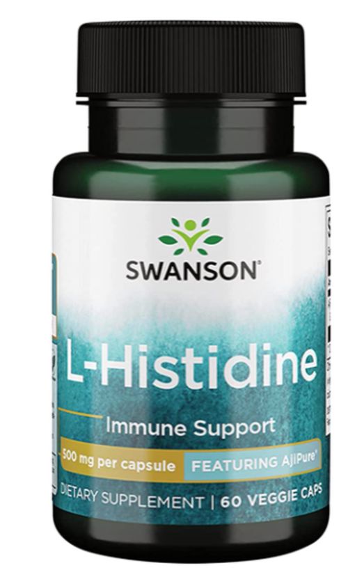 Swanson L-Histidine (L-Histidin), 60 rostlinných kapslí