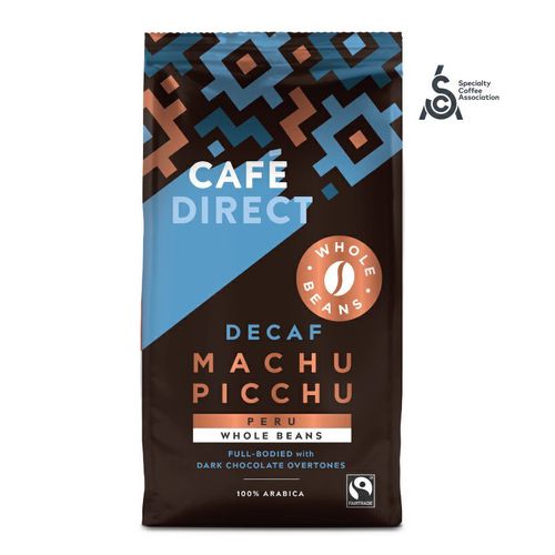 Cafédirect - Machu Picchu SCA 82 zrnková káva bez kofeinu, 227g