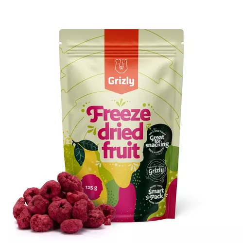 GRIZLY Maliny lyofilizované XXL 125 g