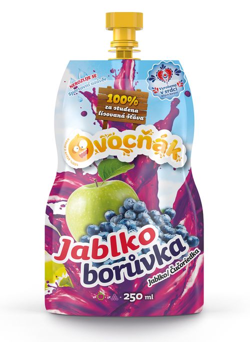 Ovocňák s.r.o. OVOCŇÁK mošt Jablko - Borůvka 250ml