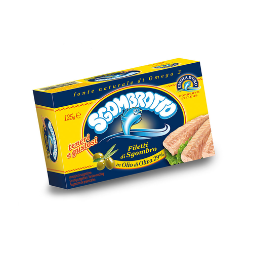 Filety z makrely v olivovém oleji, 125 g