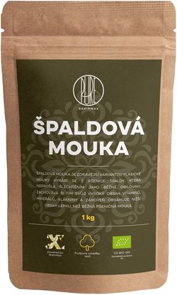 BrainMax Pure Špaldová mouka BIO, 1 kg *CZ-BIO-001 certifikát