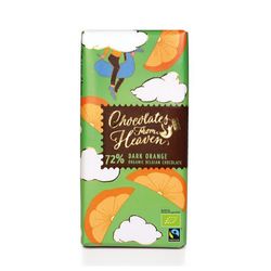 Chocolates from Heaven - BIO hořká čokoláda s pomerančem 72%, 100g CZ-BIO-002 certifikát