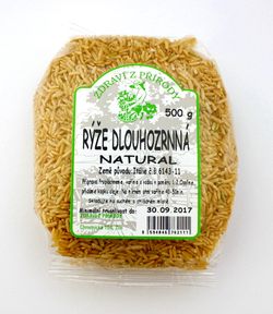 Zdraví z přírody Rýže dlouhozrnná natural 500g