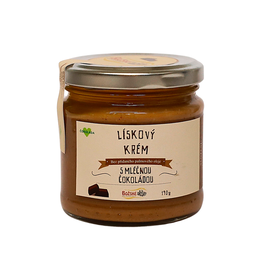Lískový krém s mléčnou čokoládou 190 g