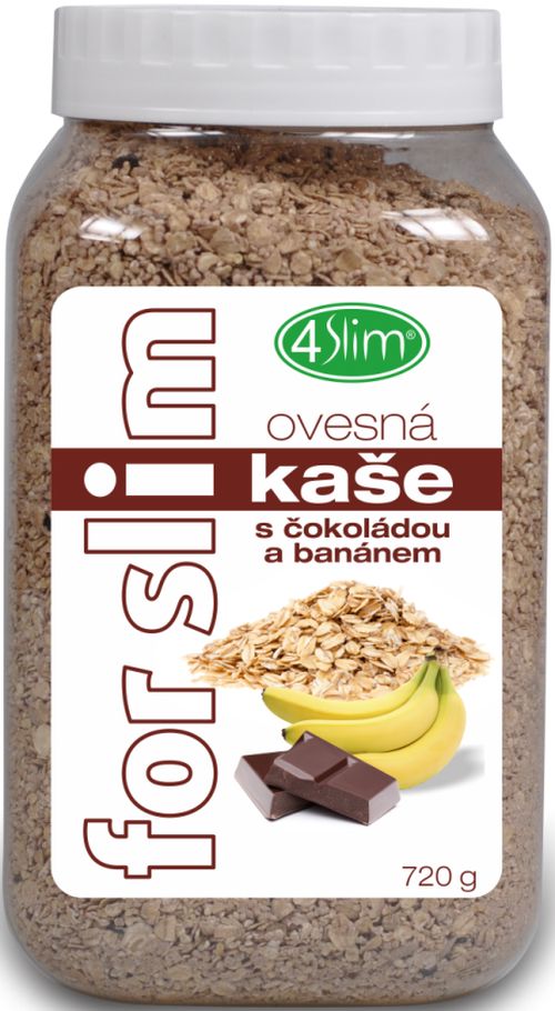 4Slim - Ovesná kaše s čokoládou a banánem, 780 g