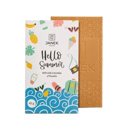 Janek Čokoláda Bean to bar - Hello summer 40% bílá čokoláda s Physalis 45 g