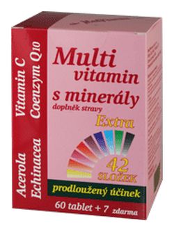 MedPharma Multivitamin s minerály + extra C,Q10, 42 složek 67 tablet