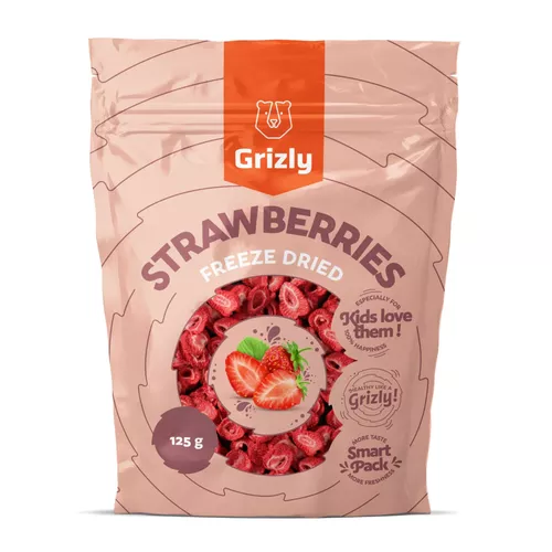 GRIZLY Jahody lyofilizované XXL 125 g