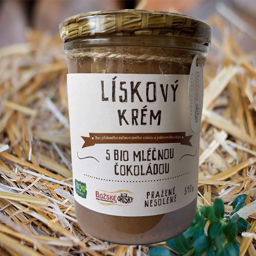 Božské Oříšky - Lískový krém s BIO mléčnou čokoládou, 390g