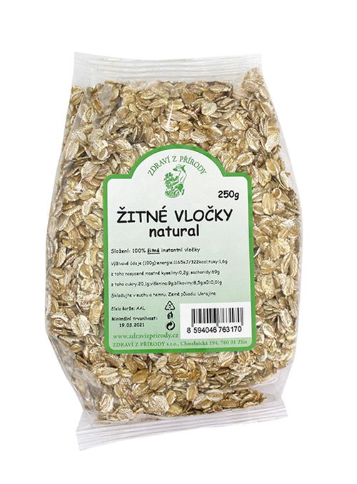 Zdraví z přírody Vločky žitné natural 250g