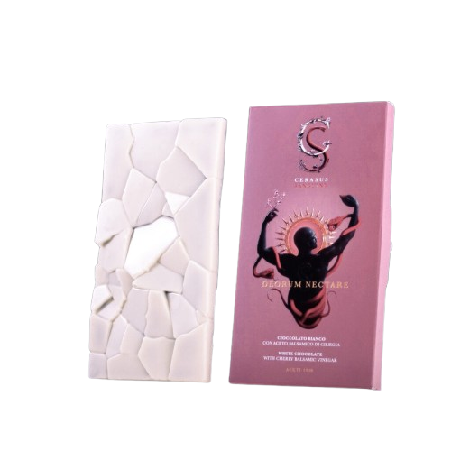 Tabulka bílé čokolády s krémovou náplní balsamického octa z třešní, 120 g