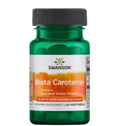 Swanson Beta-karoten (Vitamin A) , 10000 IU, 250 softgelových kapslí