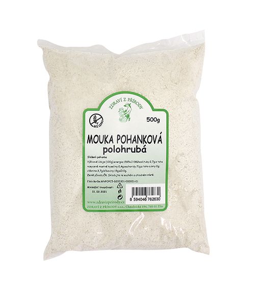 Zdraví z přírody Mouka pohanková polohrubá 500g