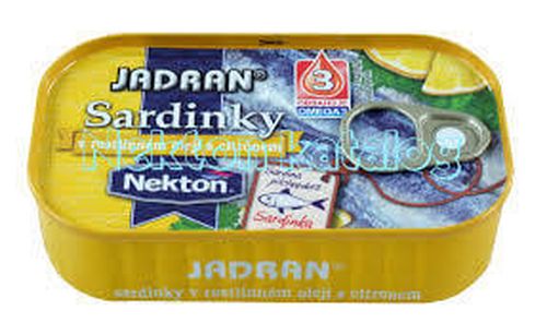 Jadran Sardinky v rostlinném oleji s citrónem 125 g