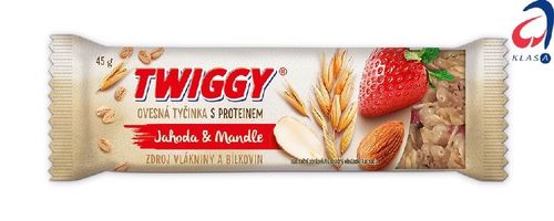 Twiggy Ovesné s proteinem jahoda & mandle 45 g
