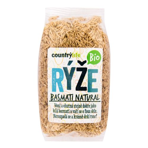 CountryLife - Rýže basmati natural BIO, 500g *cz-bio-001 certifikát
