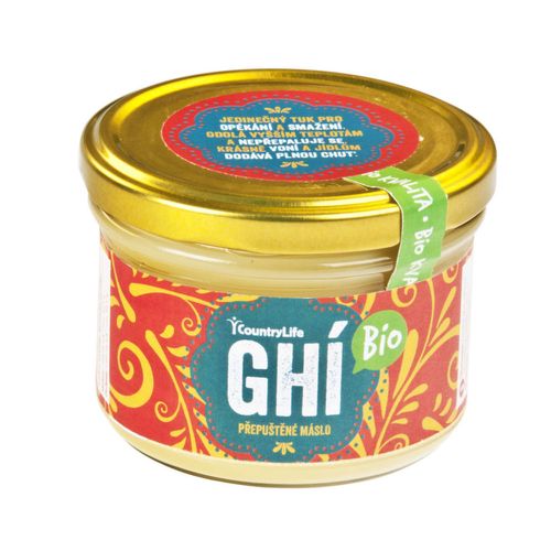 CountryLife Přepuštěné máslo GHI 220 ml BIO COUNTRY LIFE CZ-BIO-001 certifikát