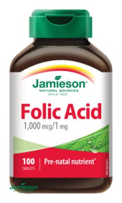 Jamieson Kyselina listová 1000 µg ( folic acid) 100 tablet
