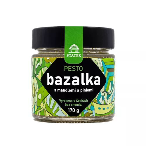 Hradecké delikatesy Bazalkové pesto s mandlemi a piniemi 170 g