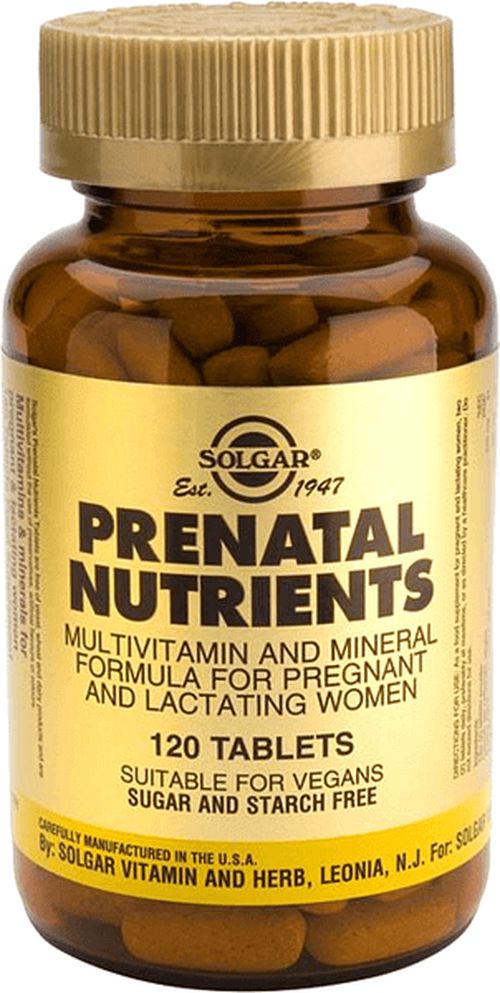 Solgar Prenatal - Multivitamín pro těhotné a kojící ženy 120 veganských tablet