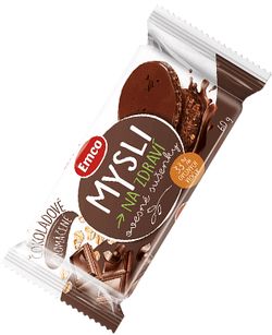 Emco Mysli Ovesné sušenky čokoládové/polomáčené 60 g
