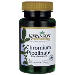 Swanson Chromium Picolinate, 200mcg, 100 kapslí