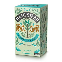 Hampstead Tea London - BIO zelený čaj s mátou a lékořicí, 20ks *CZ-BIO-001 certifikát