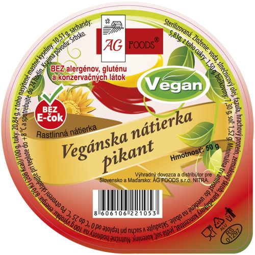 AG Foods Veganská pomazánka pikant 50 g