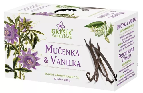Mučenka a vanilka ovocný čaj 20 sáčků 40 g