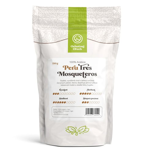 Káva Peru Tres Mosqueteros – zrnková