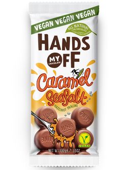 Hands off my chocolat Veganská mléčná čokoláda s lís. pasta karamel a mořská sůl 100 g