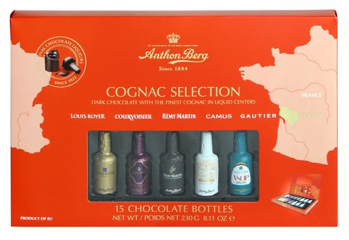 Glomex, s.r.o. Anthon Berg lahvičky s alkoholem Chocolate Liqueurs Cognac Selection 230 g