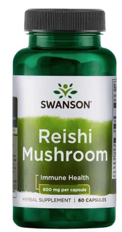 Swanson Reishi Mushroom, 600 mg, 60 kapslí