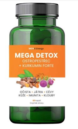 Movit energy  Detox Ostropestřec + Kurkumin FORTE, 60 kapslí
