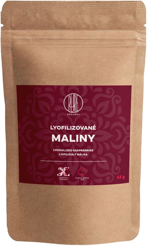 BrainMax Pure Lyofilizované maliny, 45 g