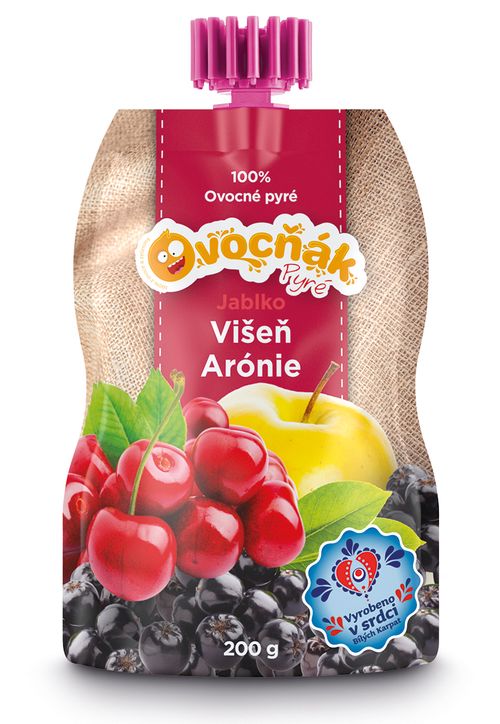 Ovocňák s.r.o. OVOCŇÁK pyré Jablko-Višeň-Aronie 200g