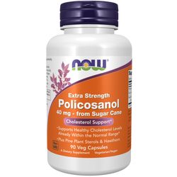 Now® Foods NOW Policosanol 40 mg (Extra Strength), 90 rostlinných kapslí