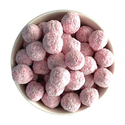 Mlsík jablečné kuličky s jahodovou polevou