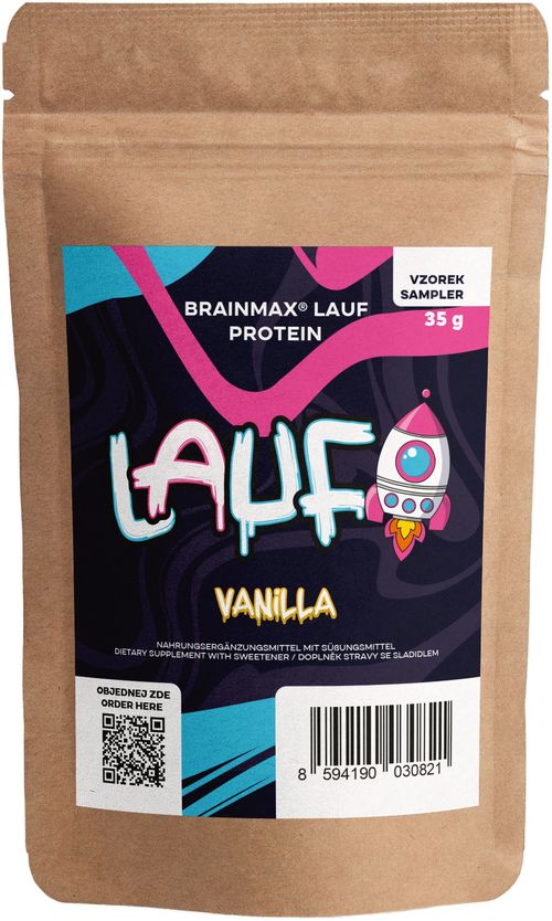 BrainMax Lauf Protein, nativní syrovátkový protein, 35 g Příchuť: Vanilka Nativní syrovátkový protein