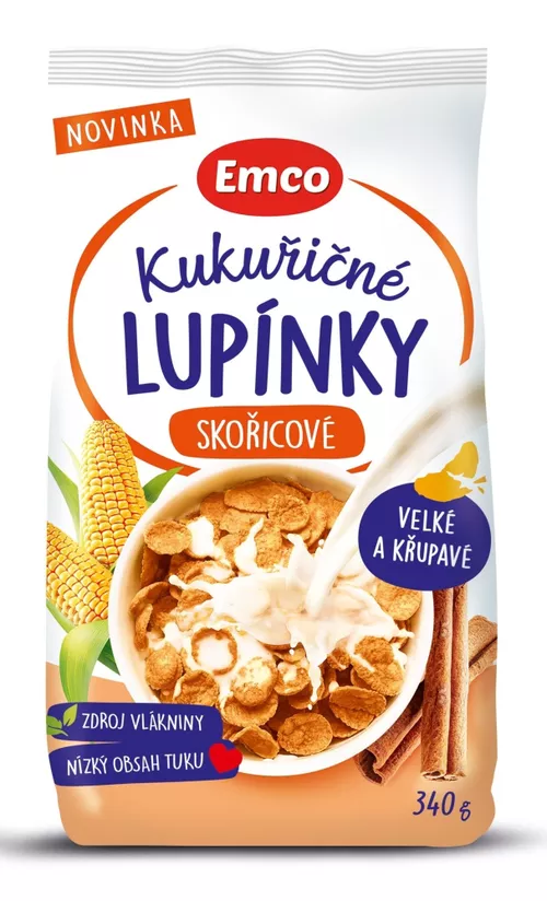 Kukuřičné lupínky skořicové 340 g