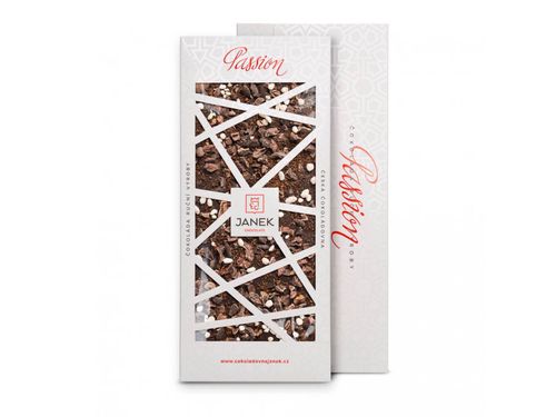 Janek Čokoláda Passion 72% (jasmín, káva, kakaové boby) 120g - tmavá