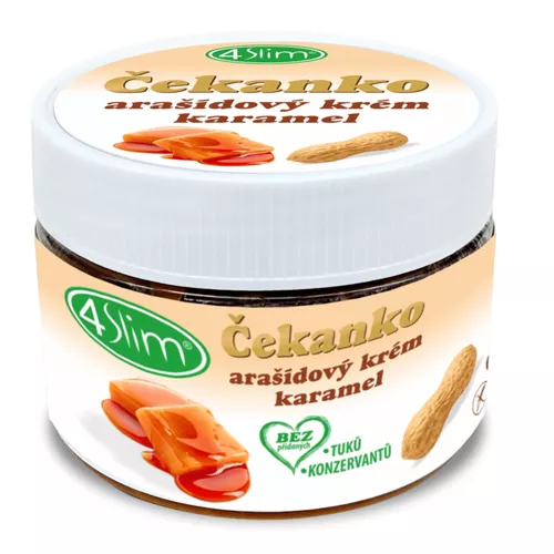 4Slim Čekankový arašídový krém Slaný karamel 250 g