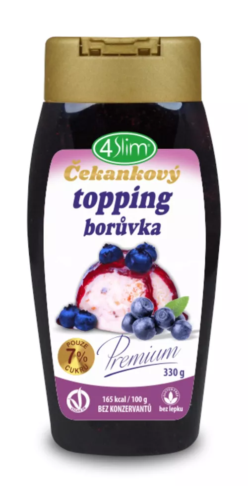 4slim Čekankový topping borůvka 330 g