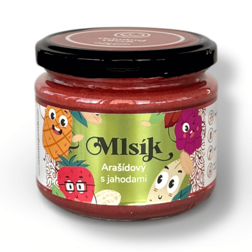 Mlsík krém arašídový s jahodami