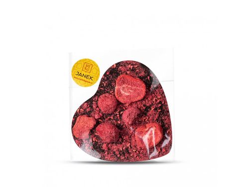 Janek Srdíčko 9x9 cm s lyofilizovaným ovocem 60g - tmavé