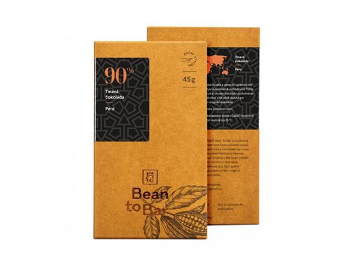 JANEK 90% Čokoláda tmavá Bean to bar - Peru 45g