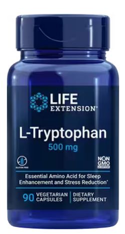 Life Extension L-Tryptofan 500 mg, 90 rostlinných kapslí