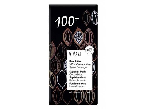 Vivani - Bio tmavá čokoláda 100% 80g