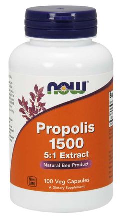 NOW® Foods NOW Propolis 5:1 Extrakt, 1500 mg, 100 rostlinných kapslí